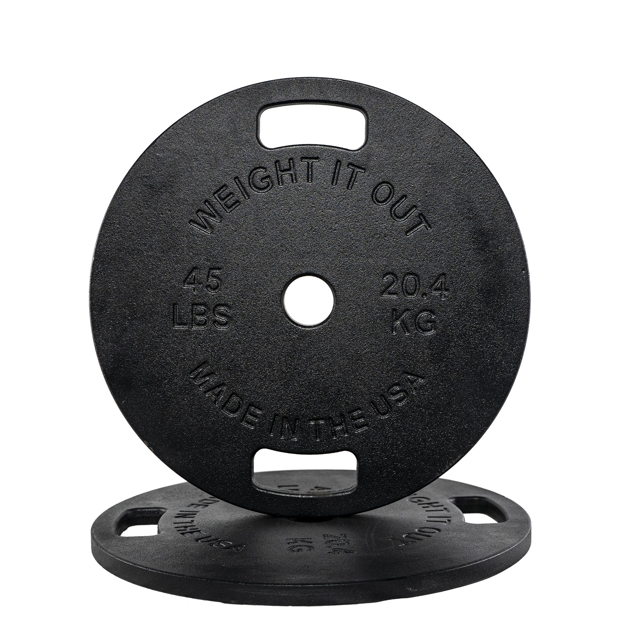 45 LB Cast Iron Olympic Weight Plates (Pair)