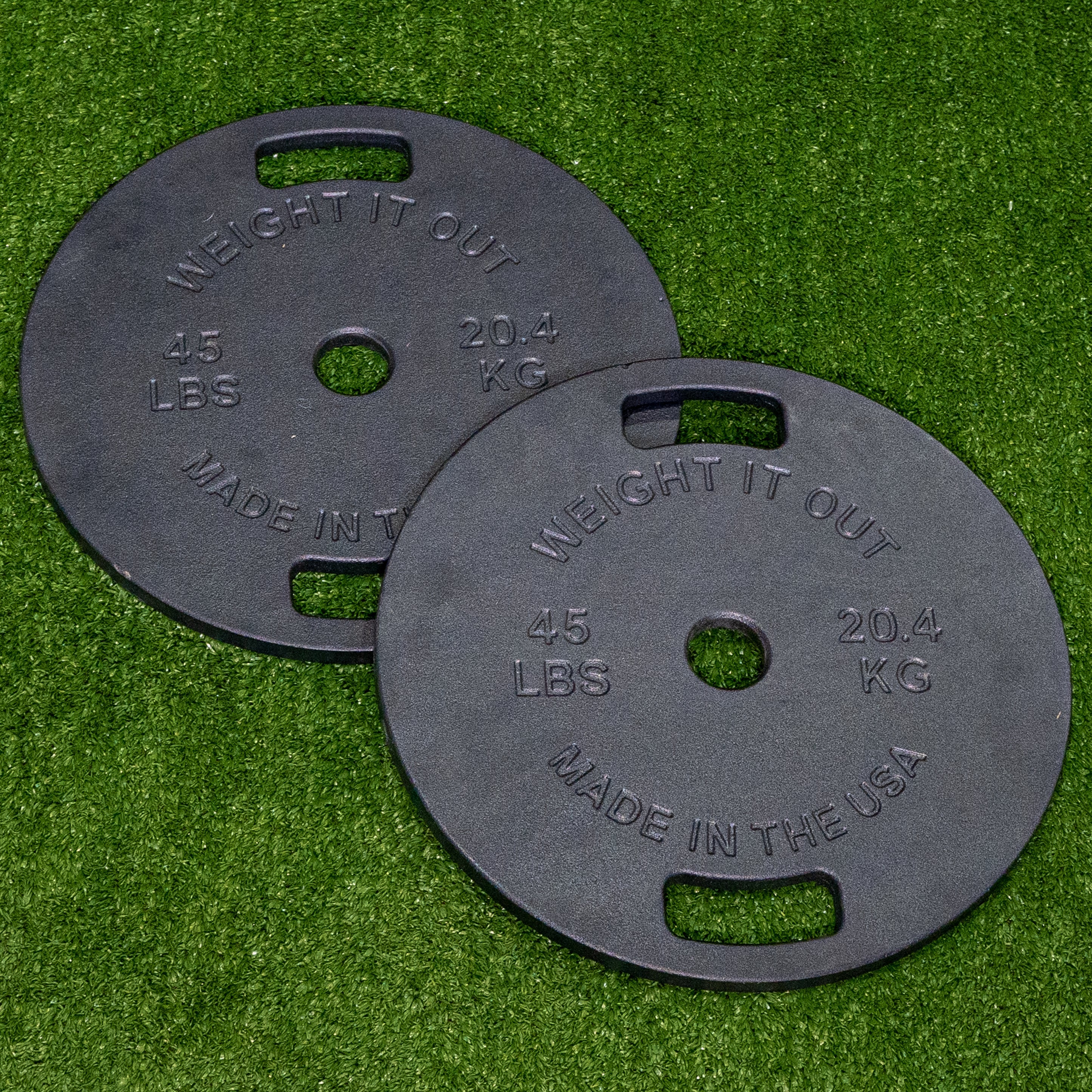 45 LB Cast Iron Olympic Weight Plates (Pair)