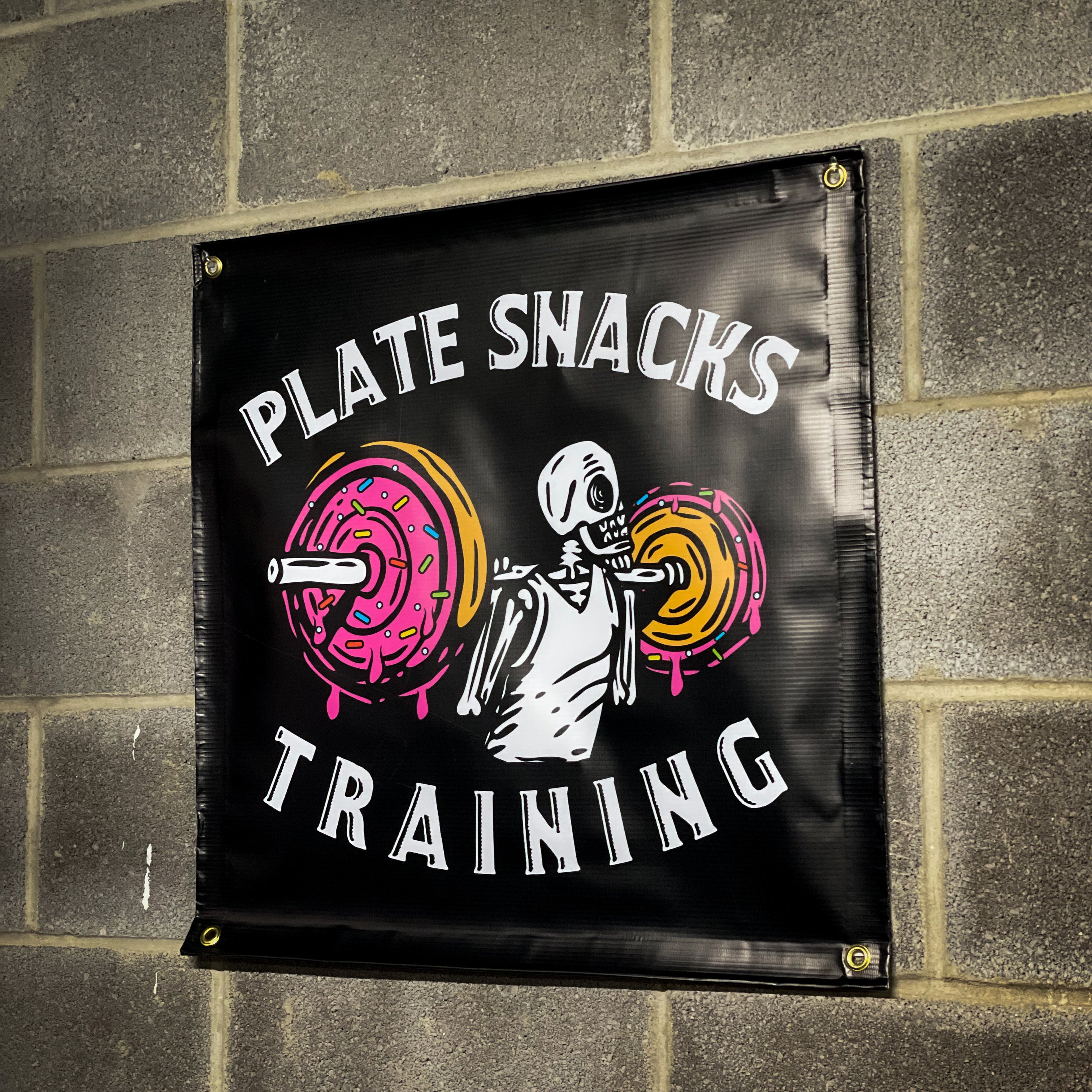 Plate Snacks Training Squat Banner